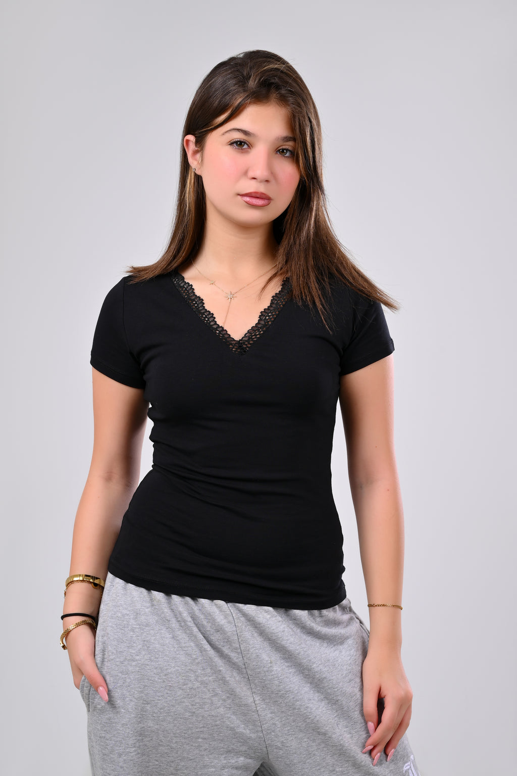 The Lace V-Neck Tee