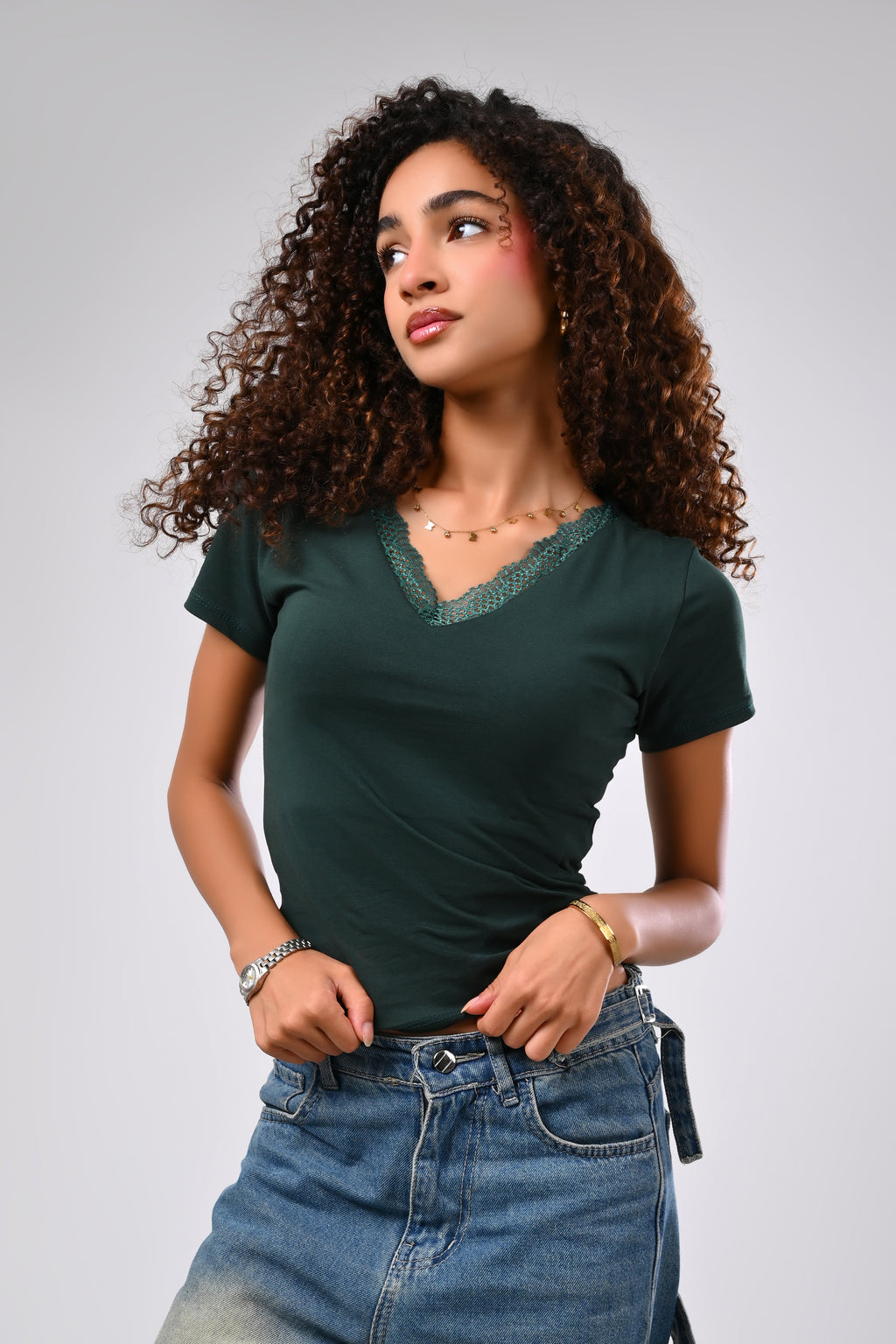 The Lace V-Neck Tee