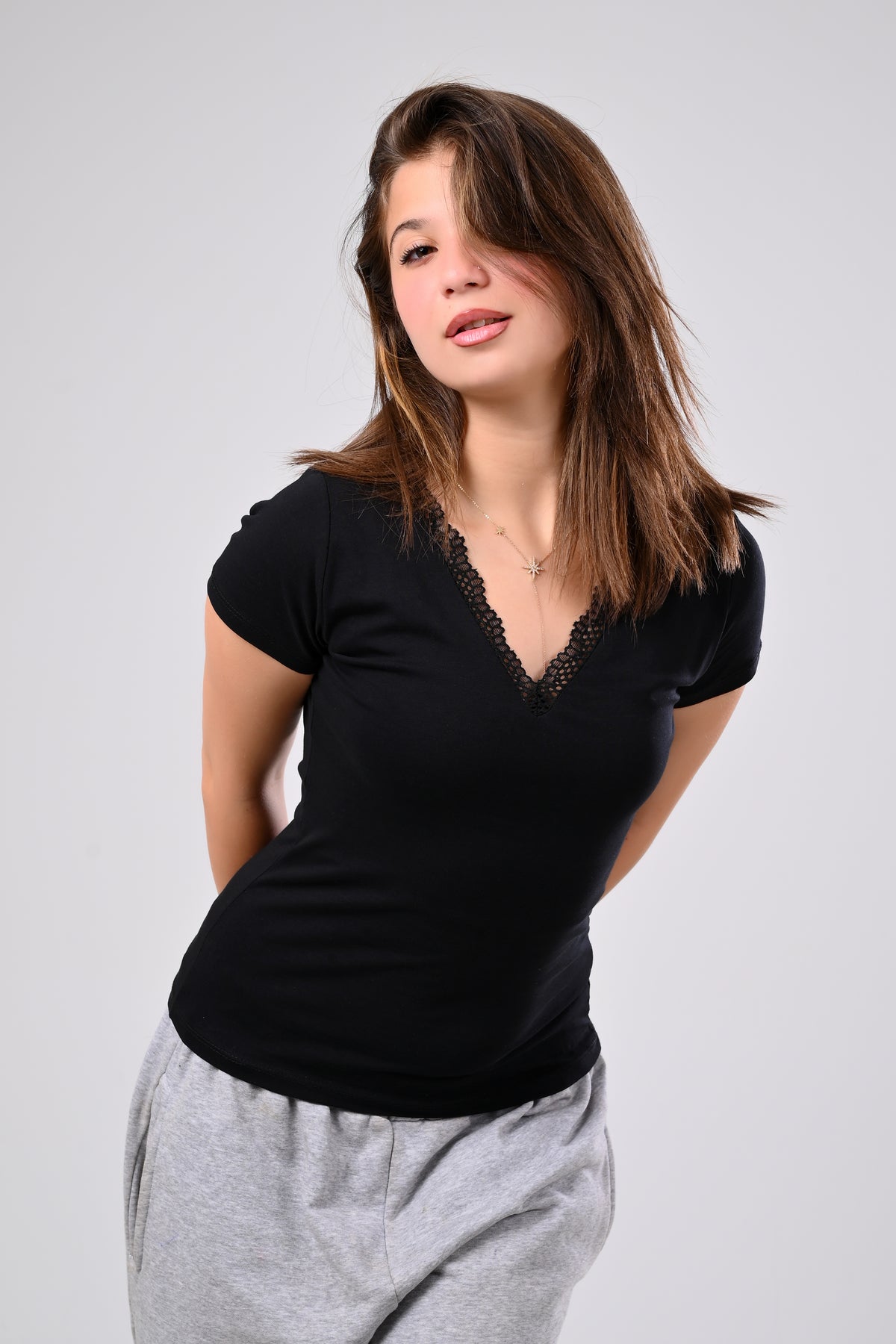 The Lace V-Neck Tee