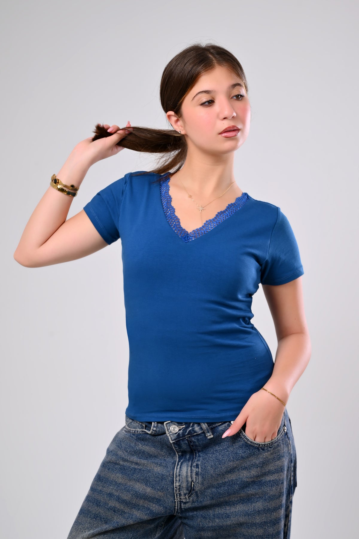 The Lace V-Neck Tee