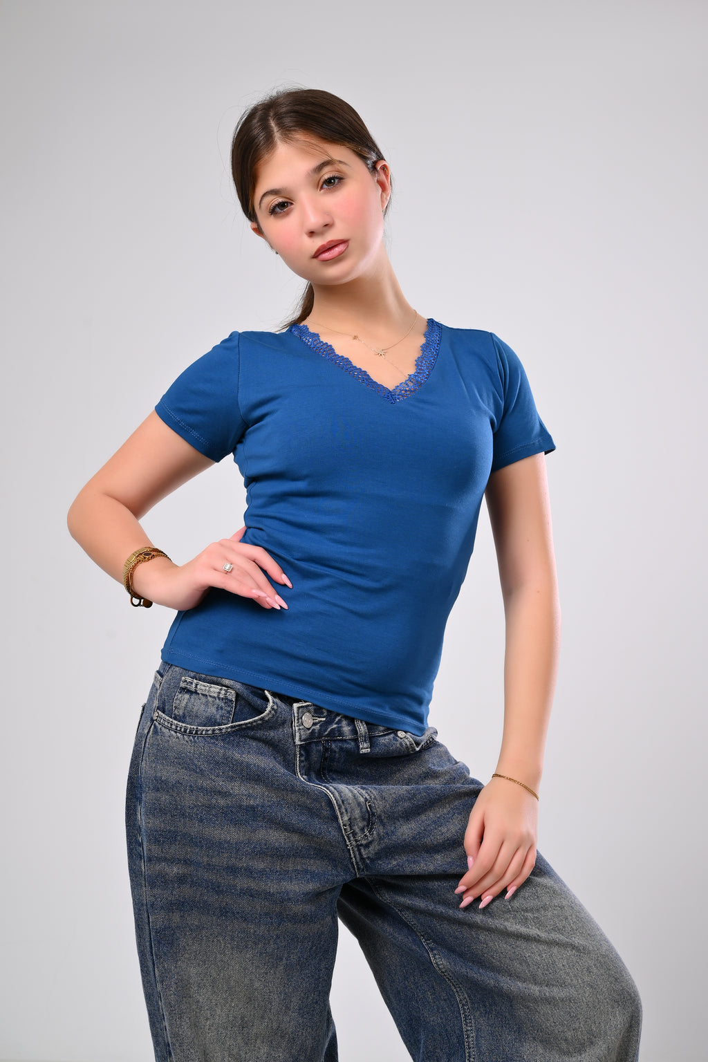 The Lace V-Neck Tee