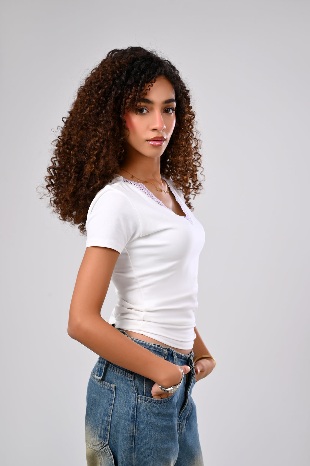 The Lace V-Neck Tee