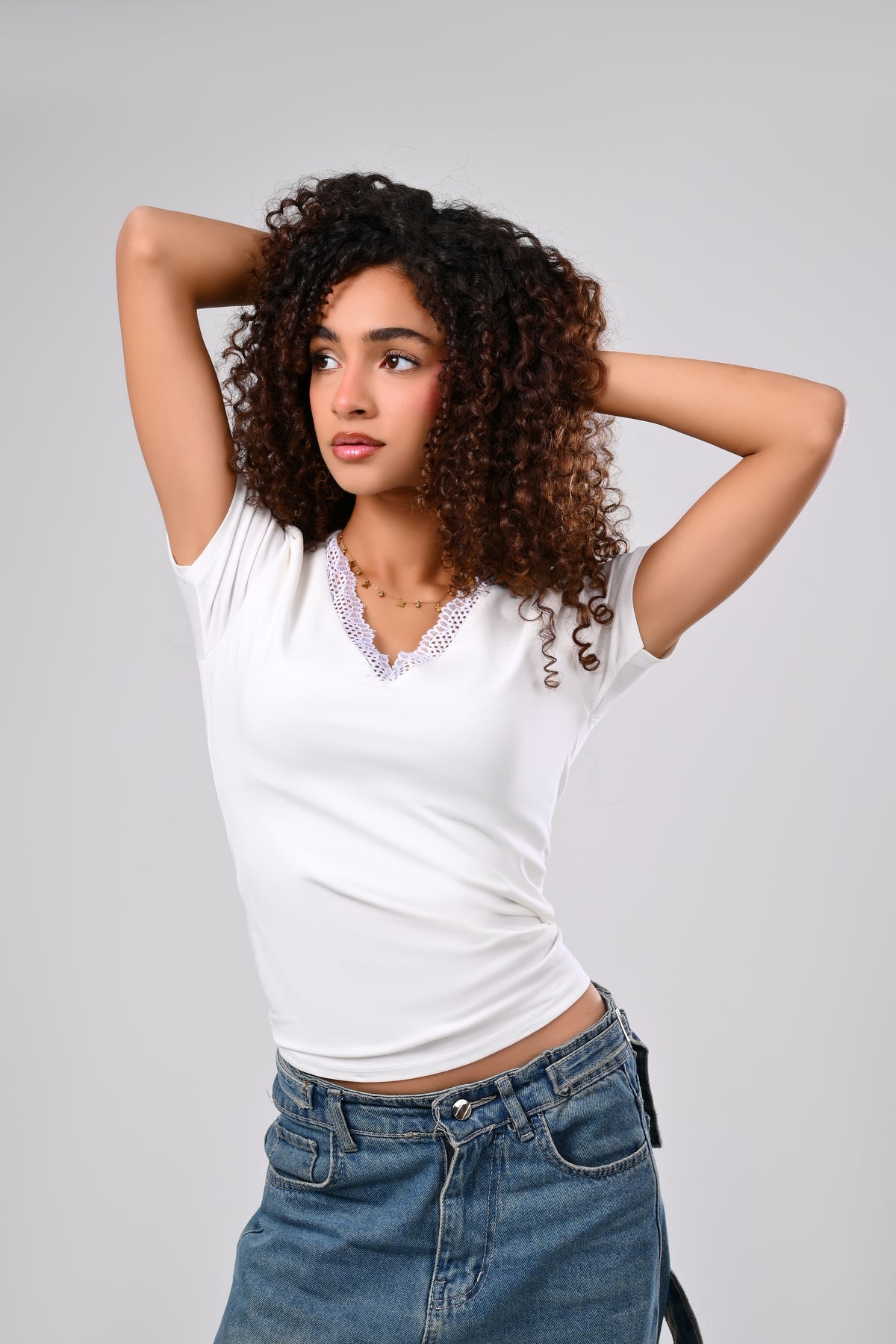 The Lace V-Neck Tee