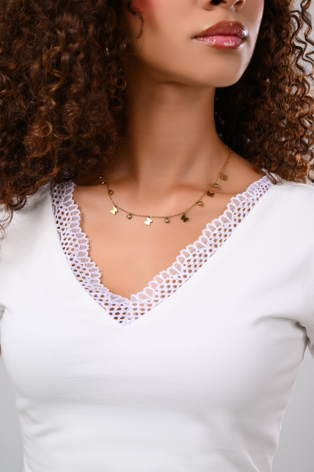 The Lace V-Neck Tee