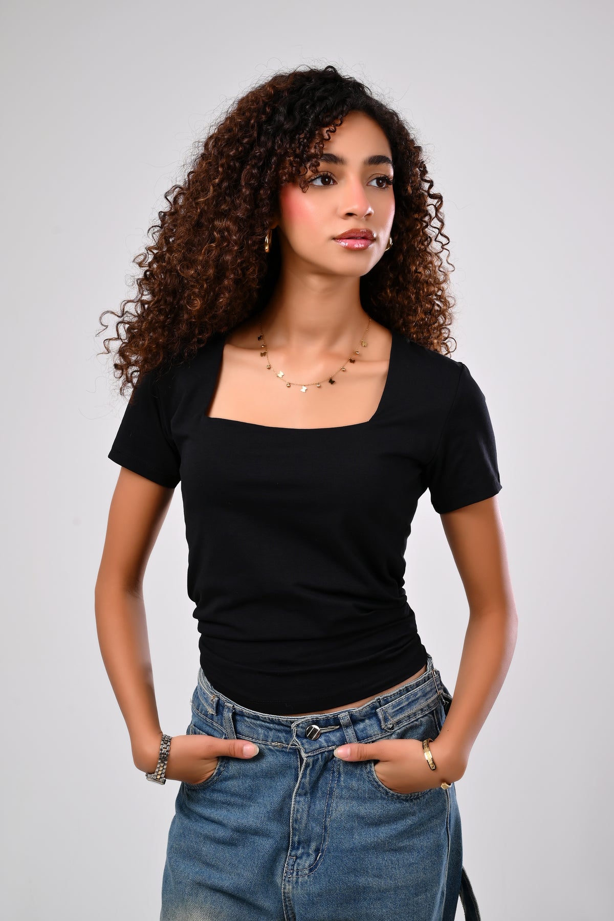 The Allure Square-Neck Tee